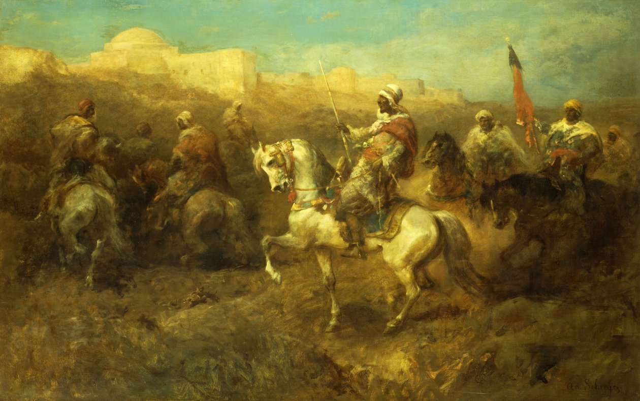 Arabiska ryttare på mars, av Adolf Schreyer