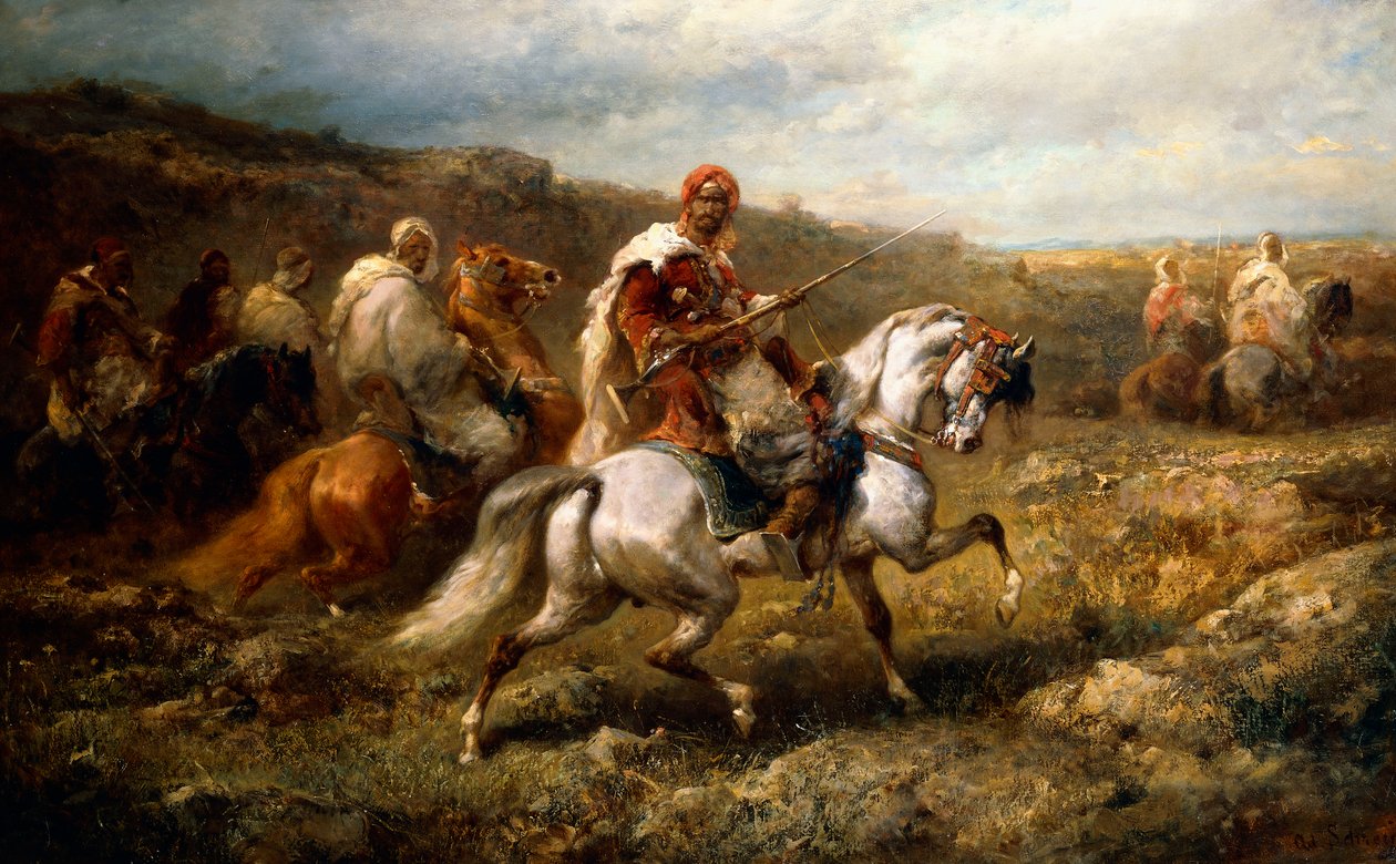Beduiner på väg, av Adolf Schreyer