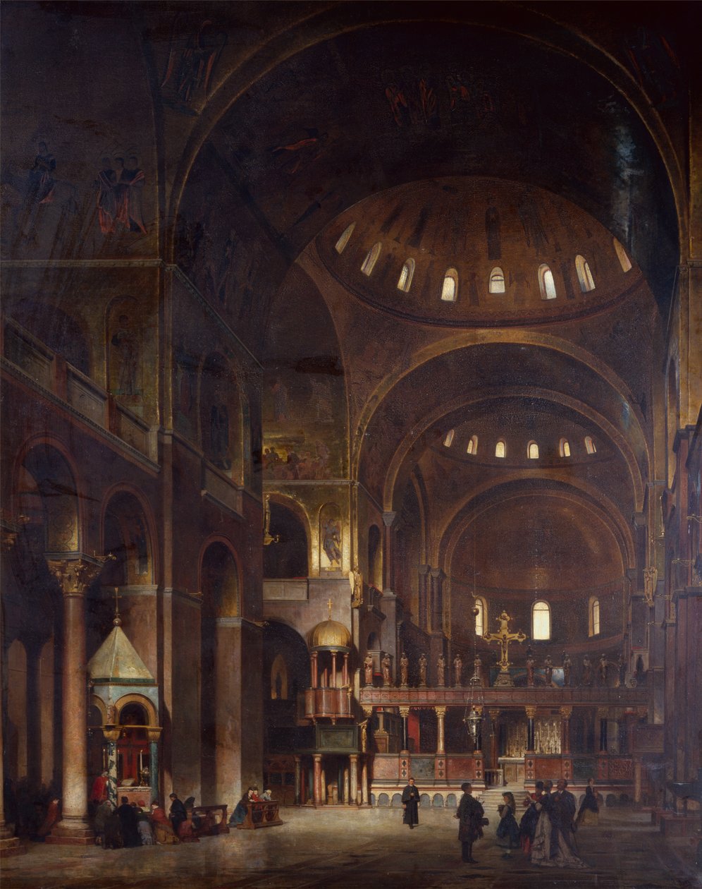 Det inre av St Marks, Venedig av Adolf Seel