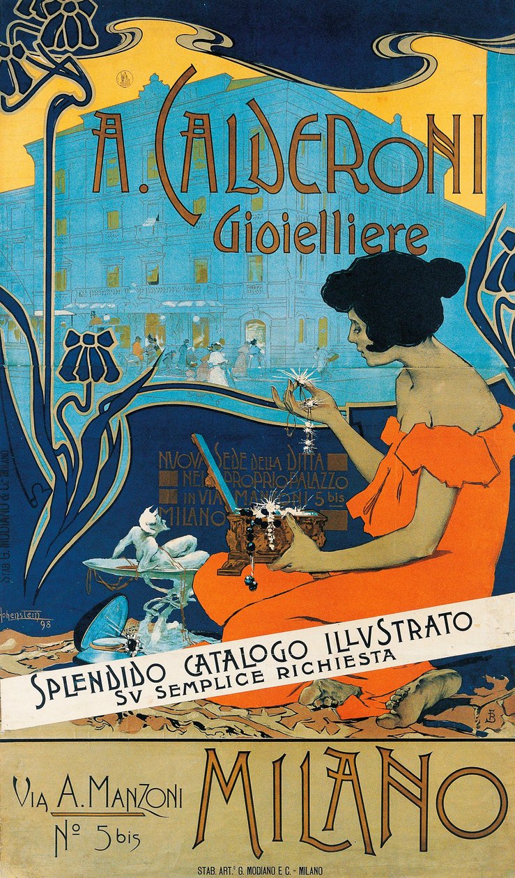 Till Calderoni Jeweller, Milano av Adolfo Hohenstein