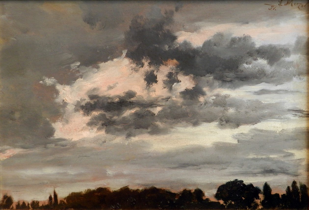 Wolkenstudie av Adolph Menzel