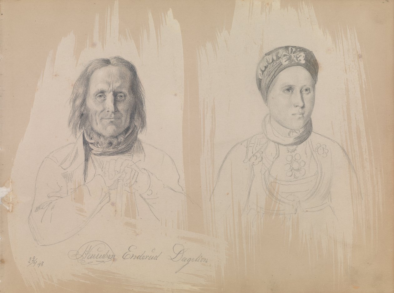 Pål Knutsen Enderud, Uvdal och Woman av Adolph Tidemand