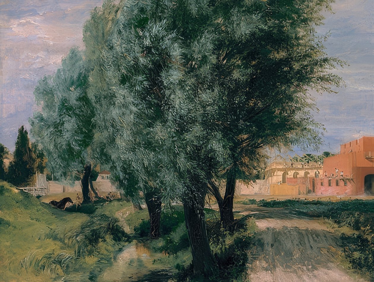 Byggplats med vide. 1846 av Adolph Menzel