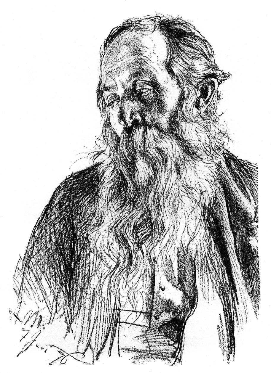 Studie av en jude, c1880-1882 av Adolph Menzel