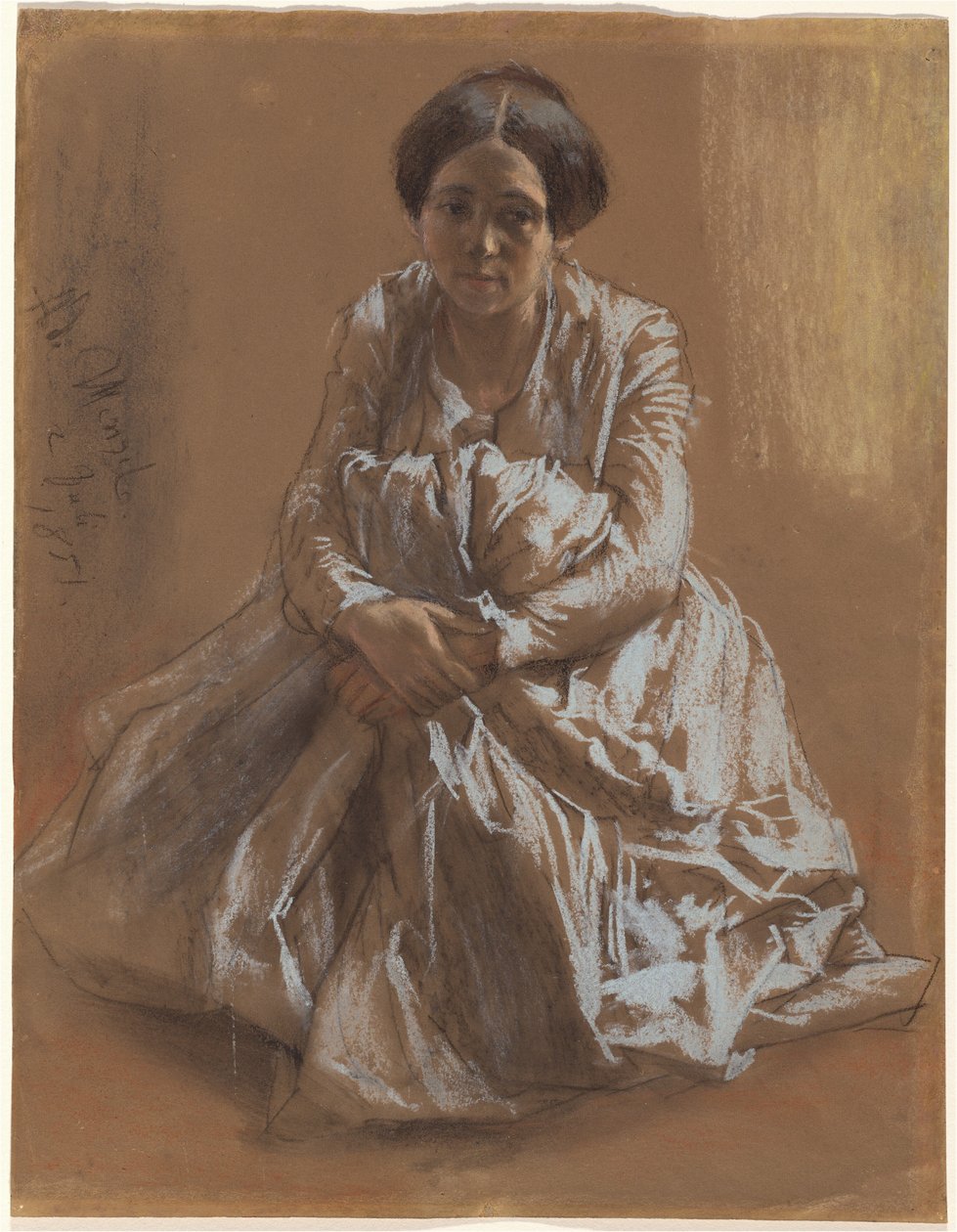 Konstnärens syster Emilie av Adolph Menzel