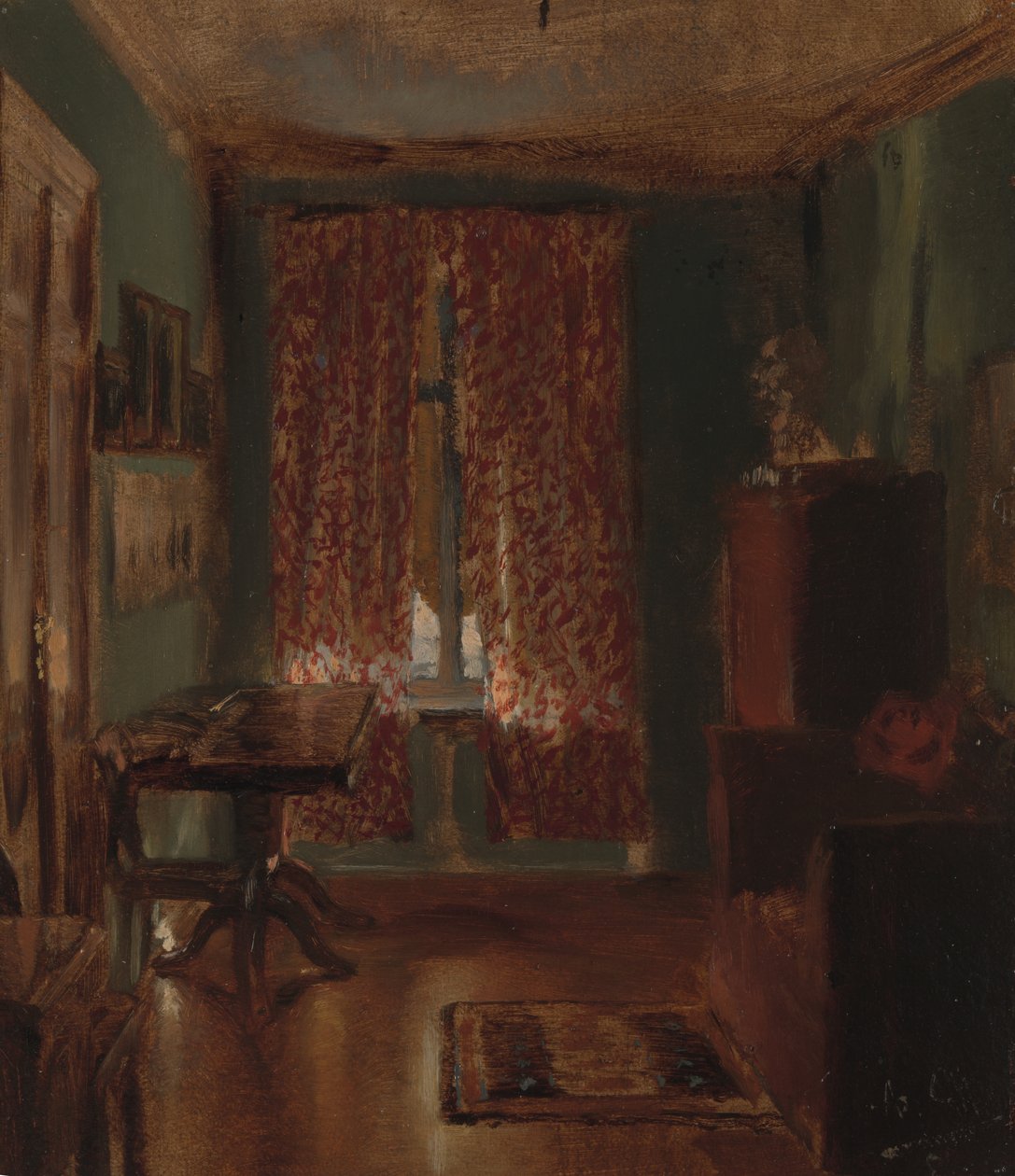 Konstnärernas vardagsrum i Ritterstrasse, 1851. av Adolph Menzel
