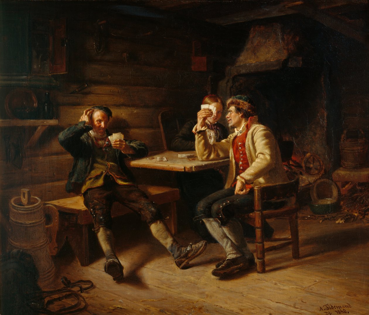 Kortspelare av Adolph Tidemand