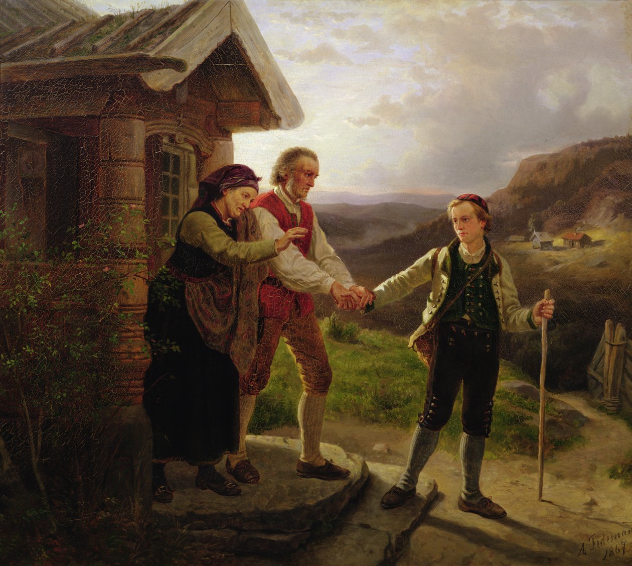Yngste sonens farväl av Adolph Tidemand