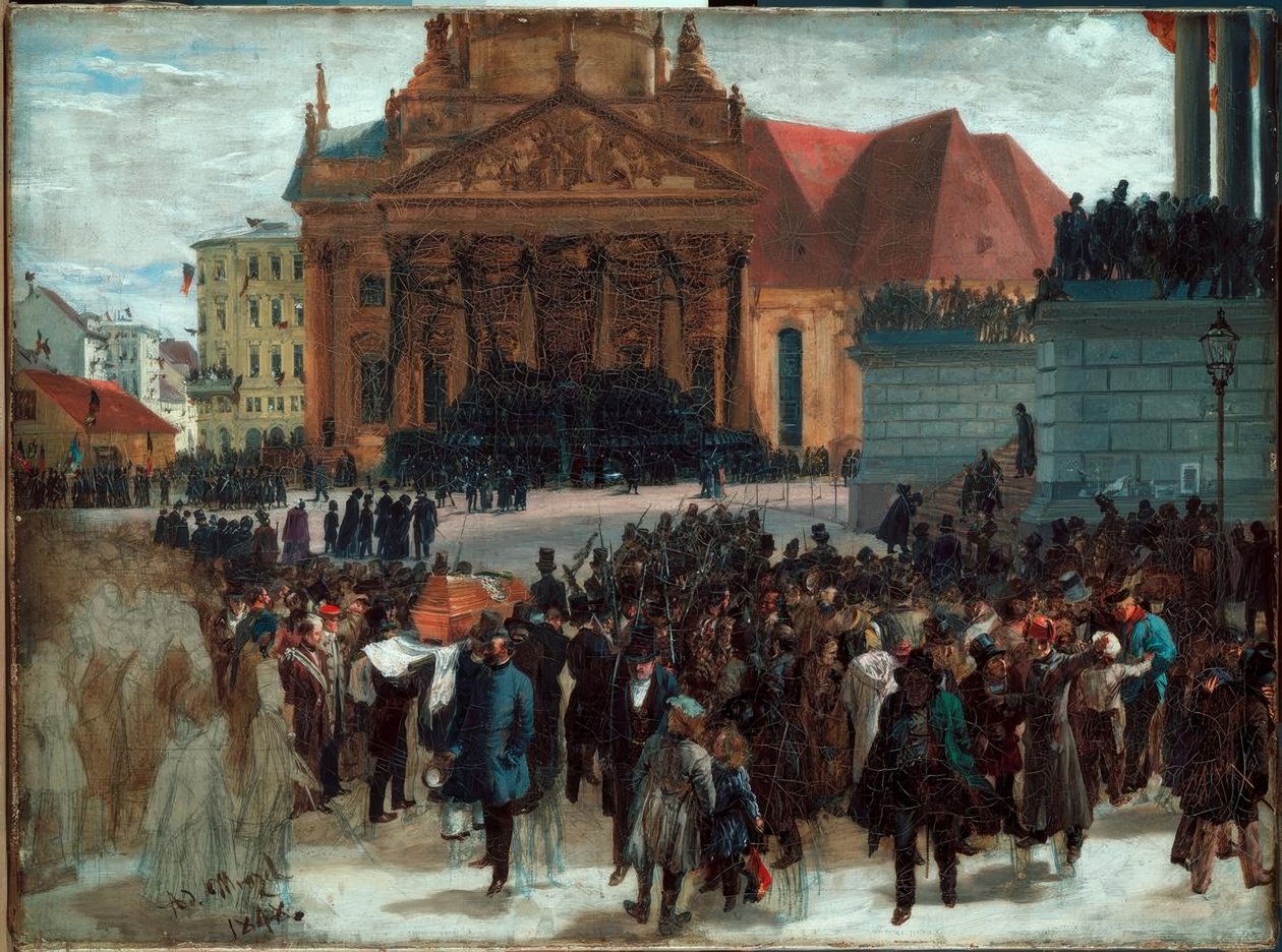 Utläggning av de som dog i mars av Adolph Menzel