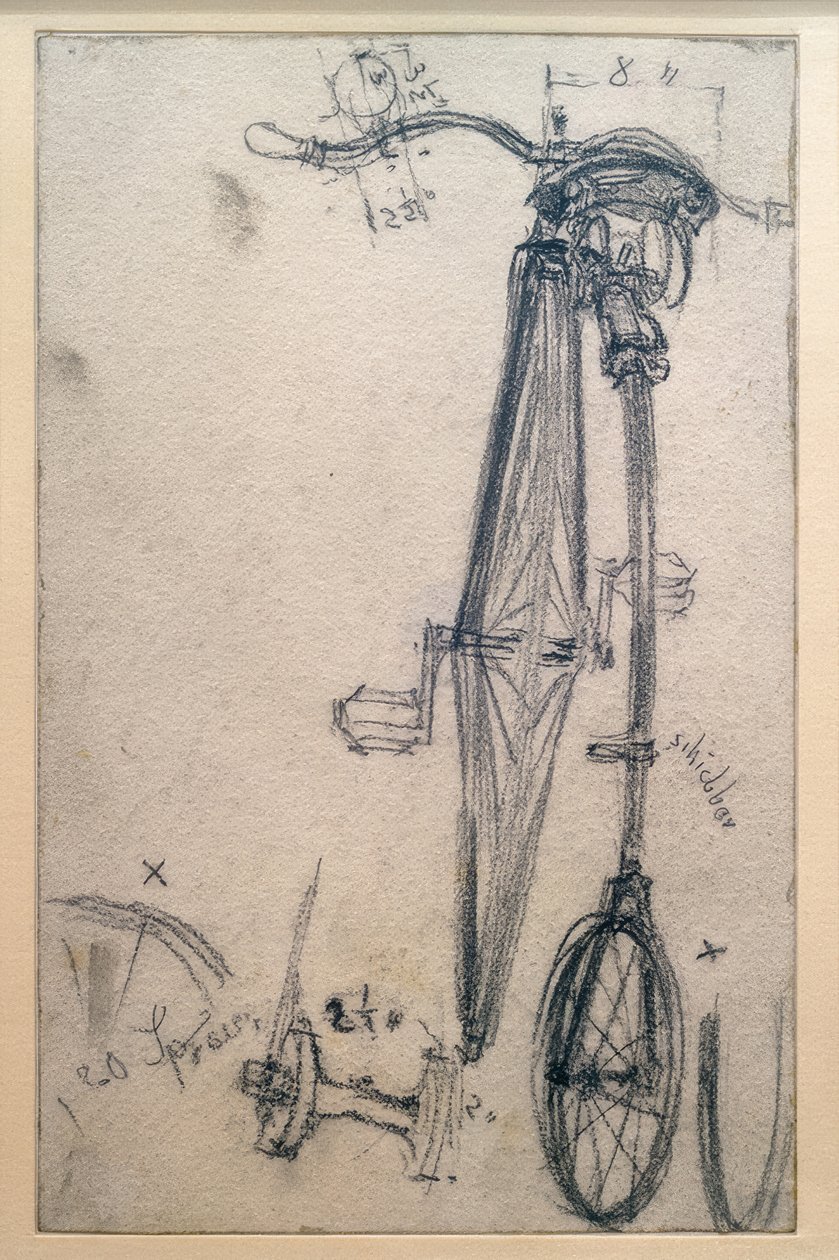 Hög cykel, bakifrån av Adolph Menzel