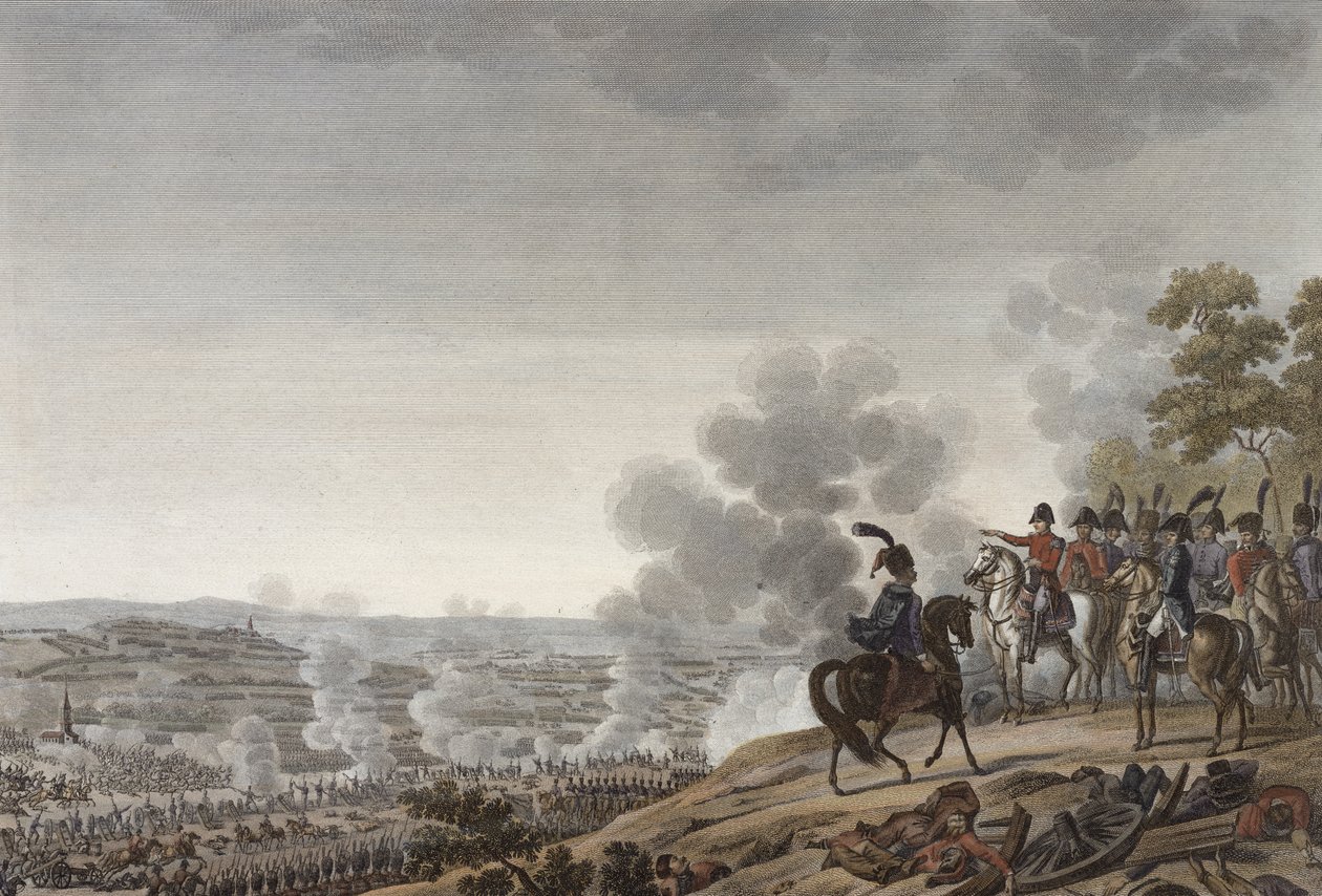 Slaget vid Moskva, 7 september 1812, graverad av Jacques Couche (f. 1759) (akvatint) av Adolphe Roehn