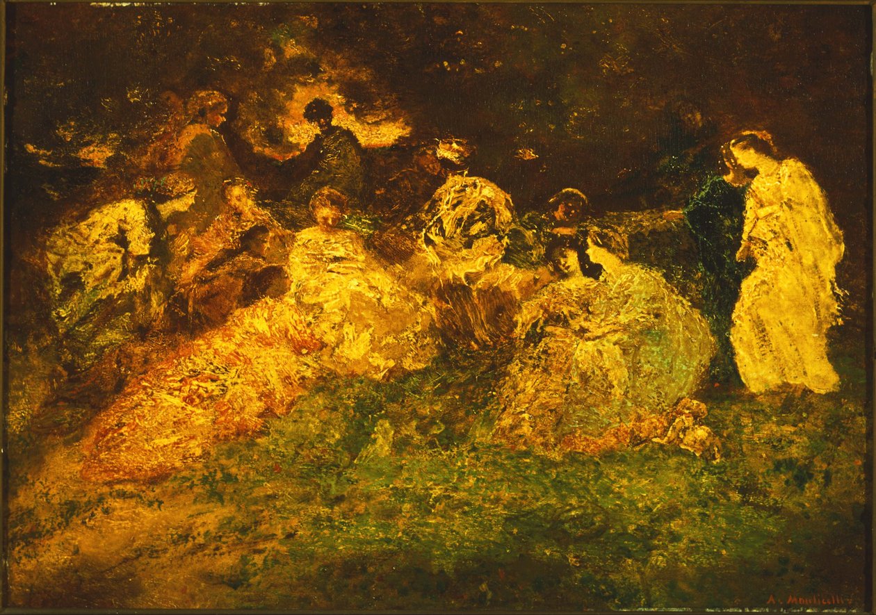 Fete Champetre av Adolphe Joseph Thomas Monticelli