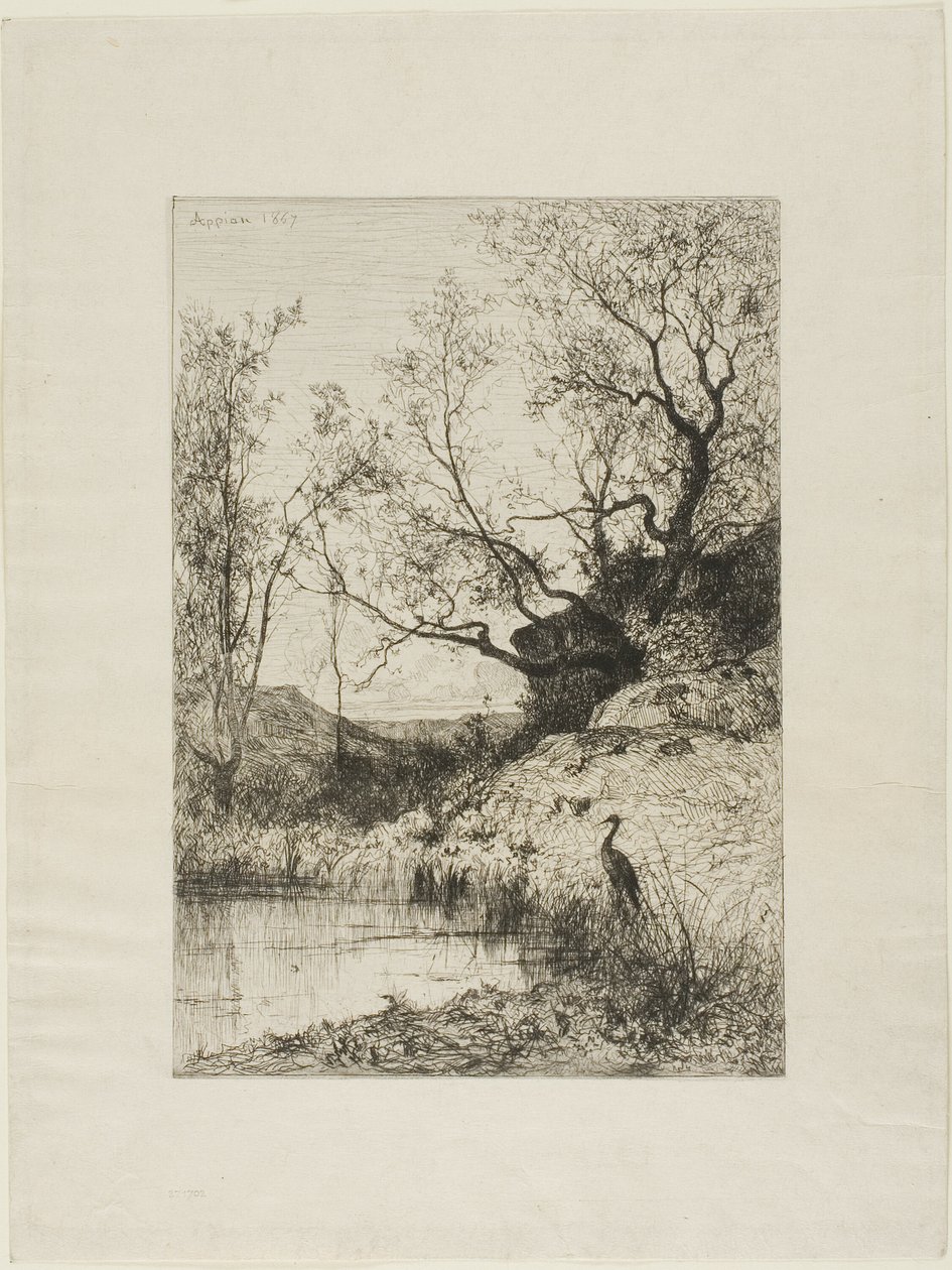 En damm nära Roussillon av Adolphe Appian