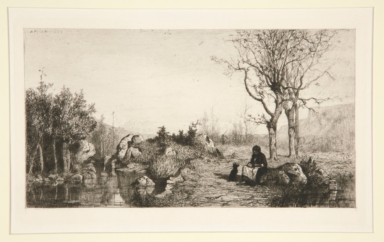 Stränderna vid Rossilon (Ain) av Adolphe Appian