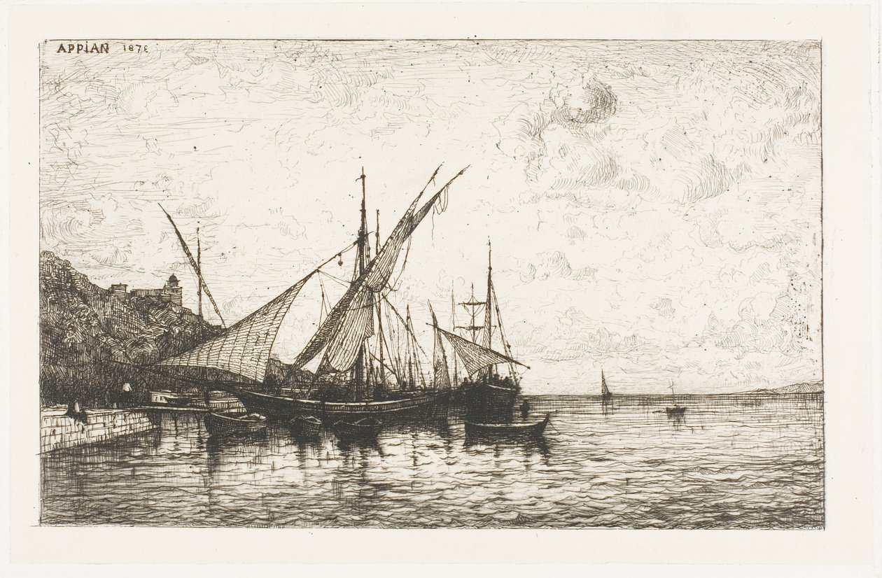 Monacos hamn av Adolphe Appian