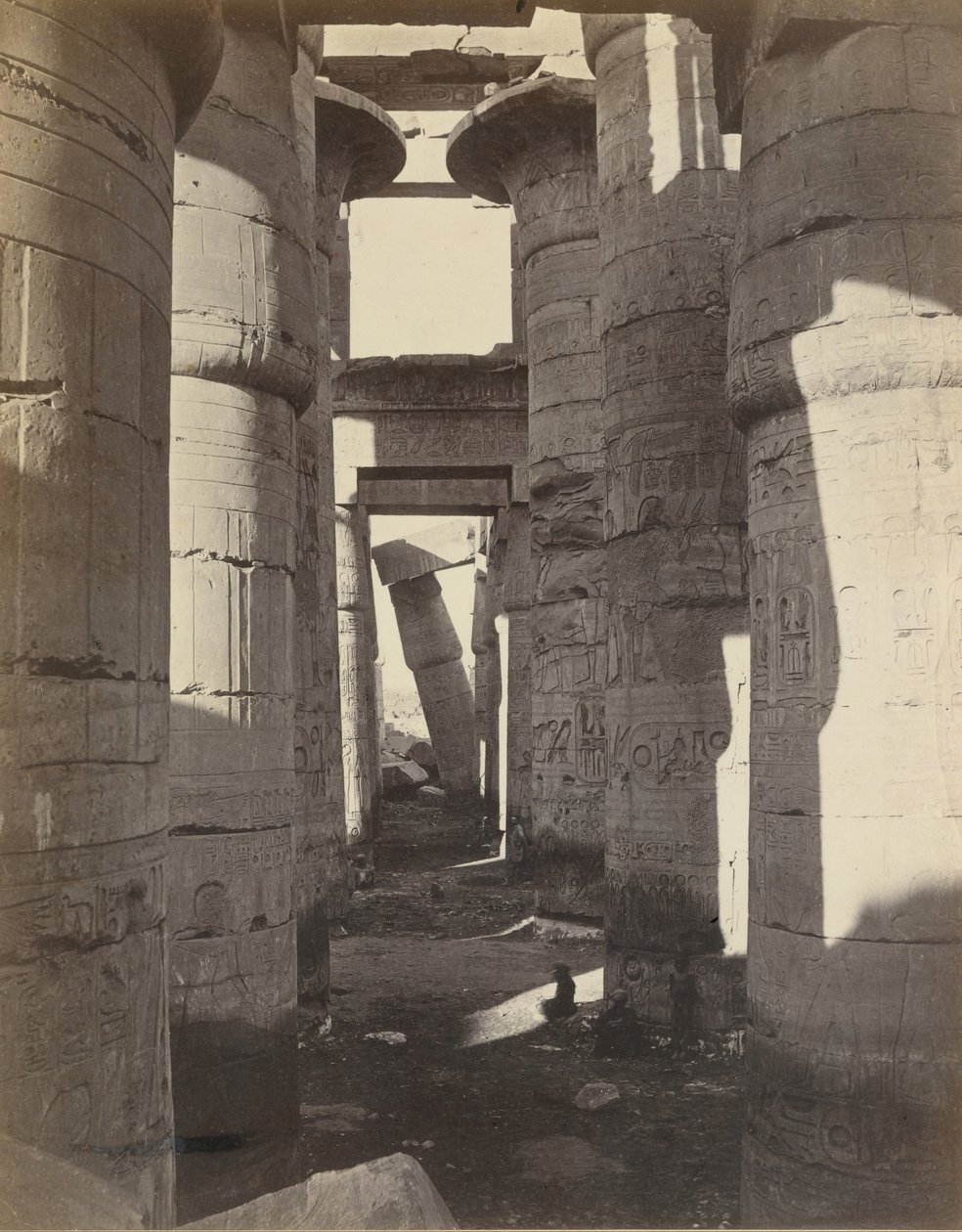 Övre Egypten, Hypostyle Hall i Karnak, ca. 1870. av Adolphe Braun