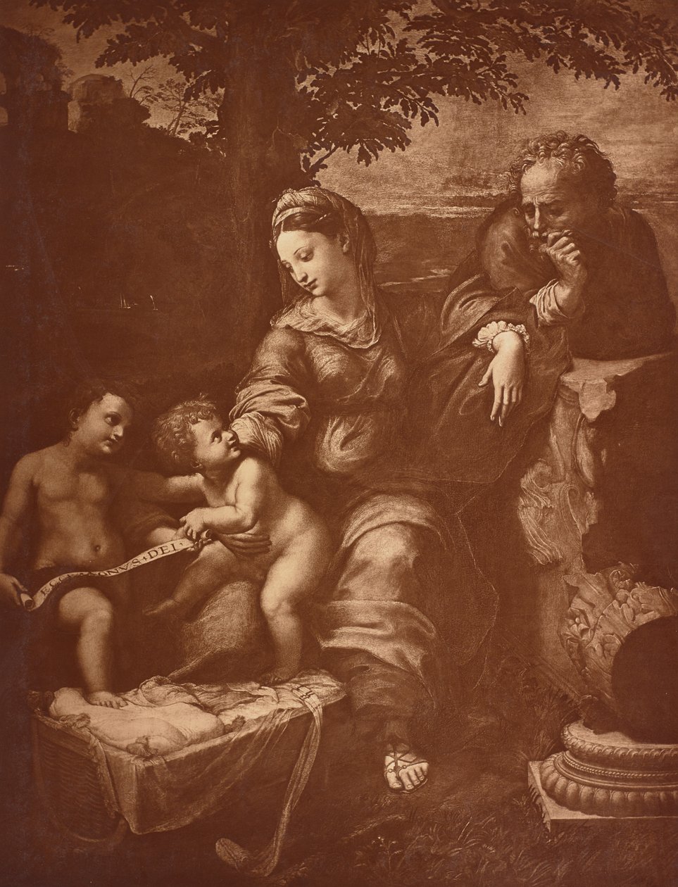 Rafaels "Heliga familjen" av Adolphe Braun