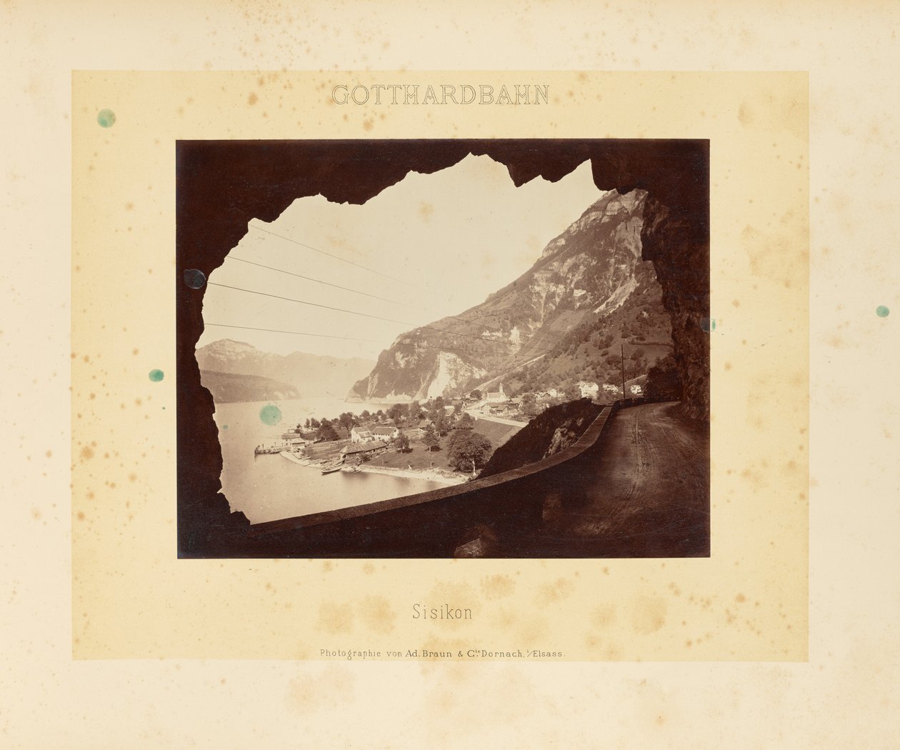 Gotthard-järnvägen: Sisikon av Adolphe Braun and Cie