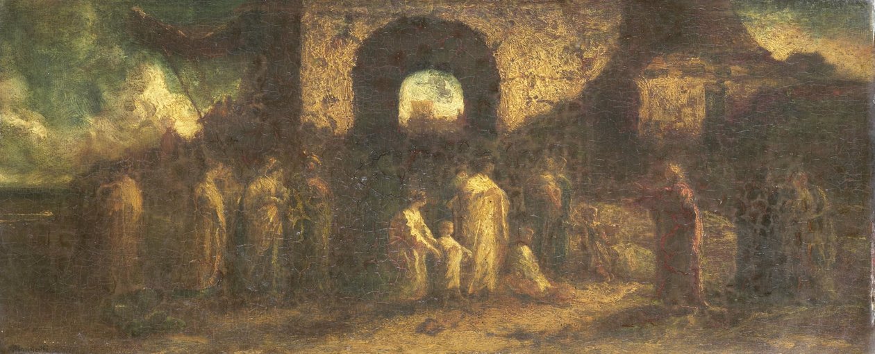 Kristus välsignar barnen av Adolphe Joseph Thomas Monticelli