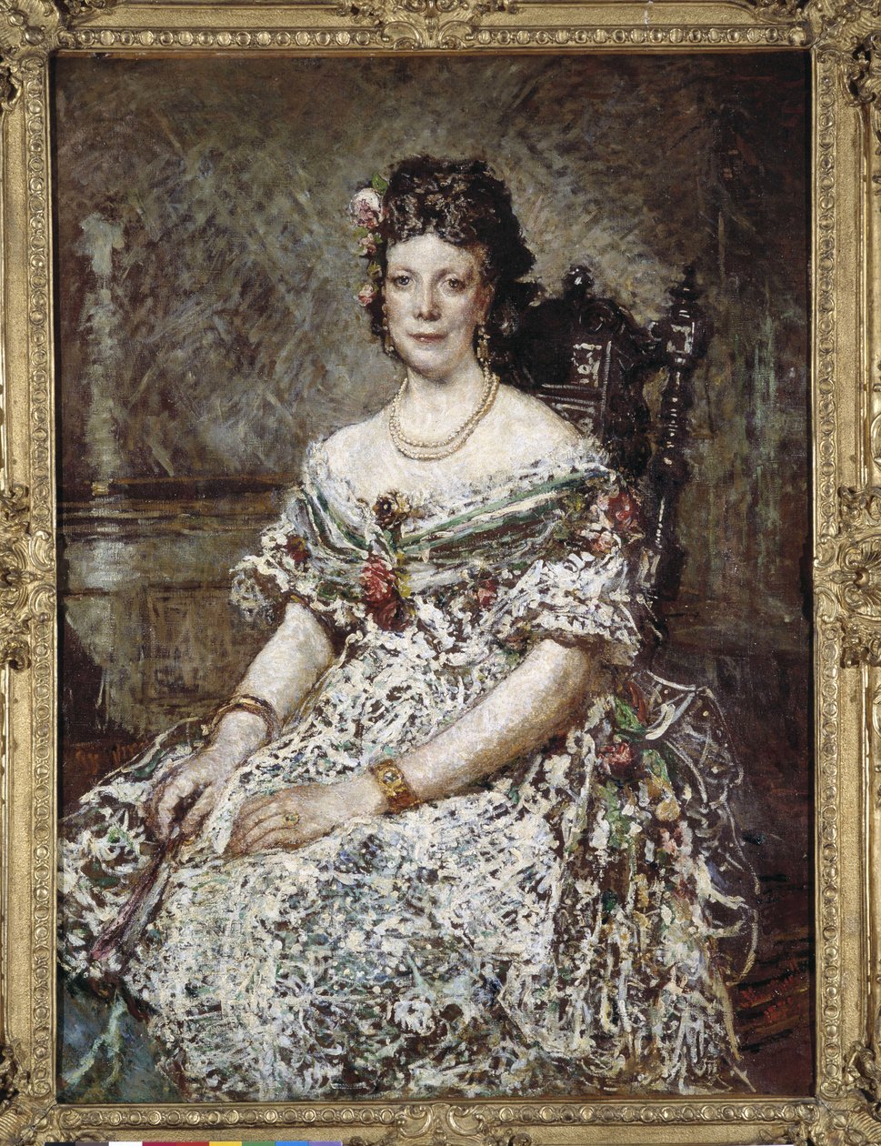 Porträtt av Madame Pascal av Adolphe Joseph Thomas Monticelli