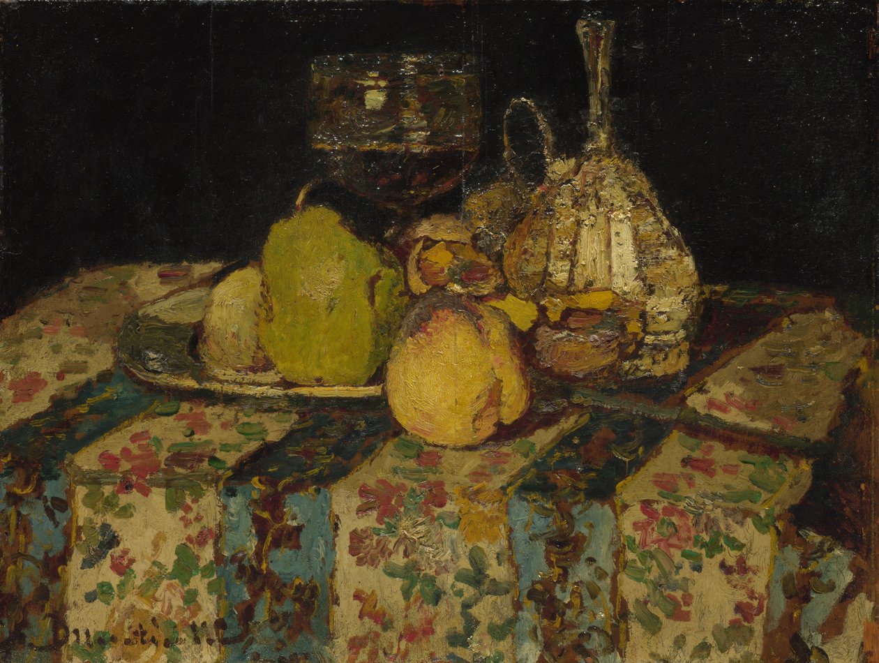 Stilleben: Frukt, ca. 1880 av Adolphe Joseph Thomas Monticelli