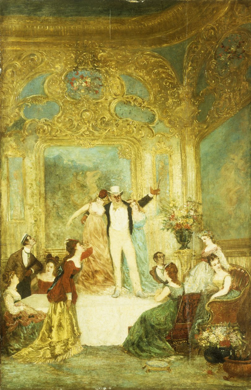 En kväll på La Paiva av Adolphe Joseph Thomas Monticelli