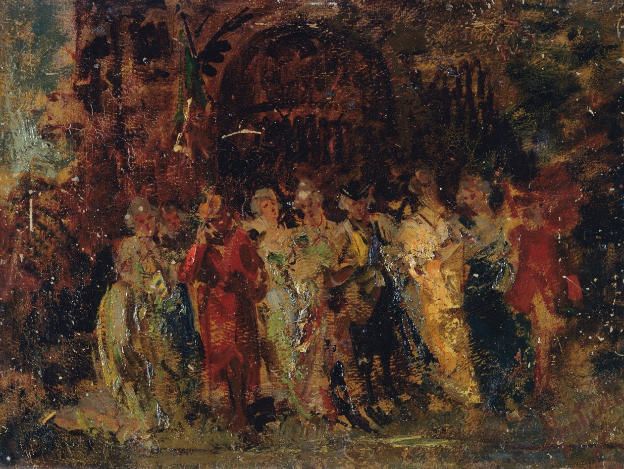 Bröllopståg av Adolphe Joseph Thomas Monticelli