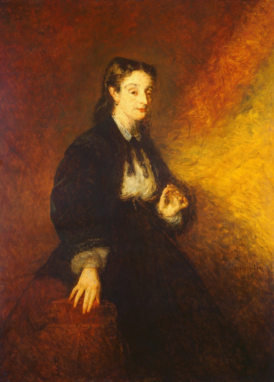 Madame Cahen, 1869. av Adolphe Monticelli