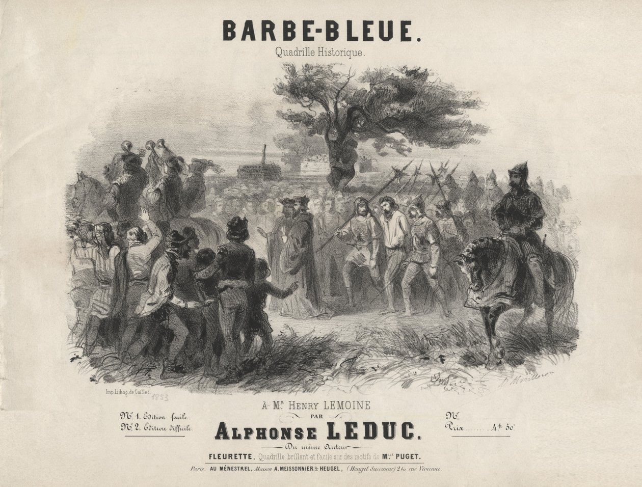 Alphonse Leduc - Blåskägg, historisk kadrilj av Adolphe Mouilleron