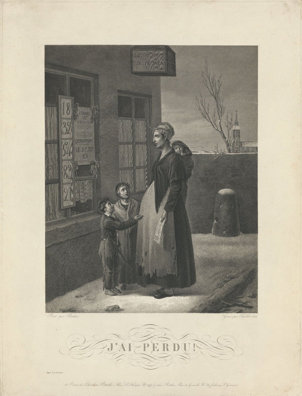 Jag förlorade!, 1824 av Adolphe Roehn