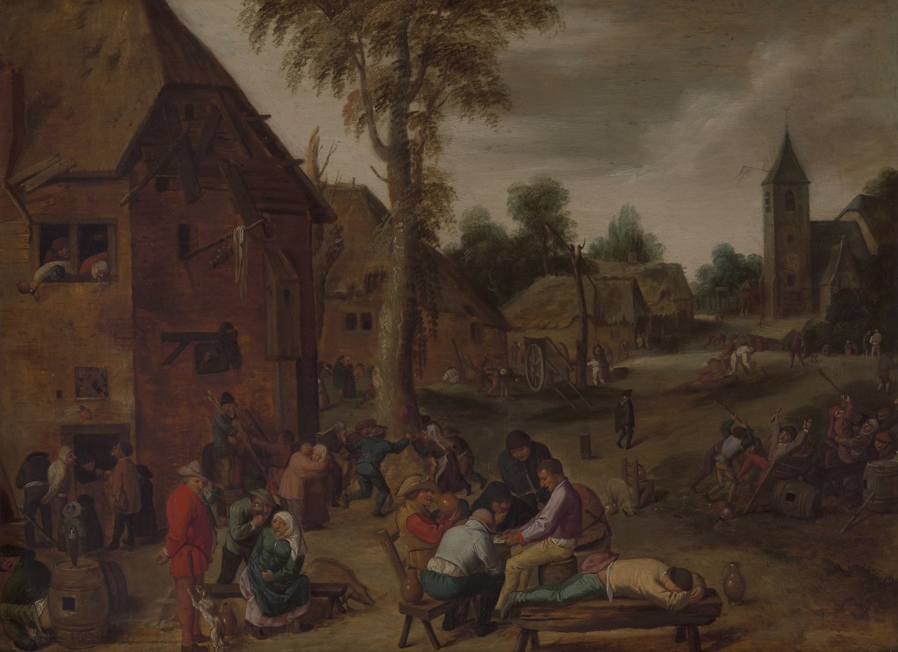 Dorpskermis av Adriaen Brouwer