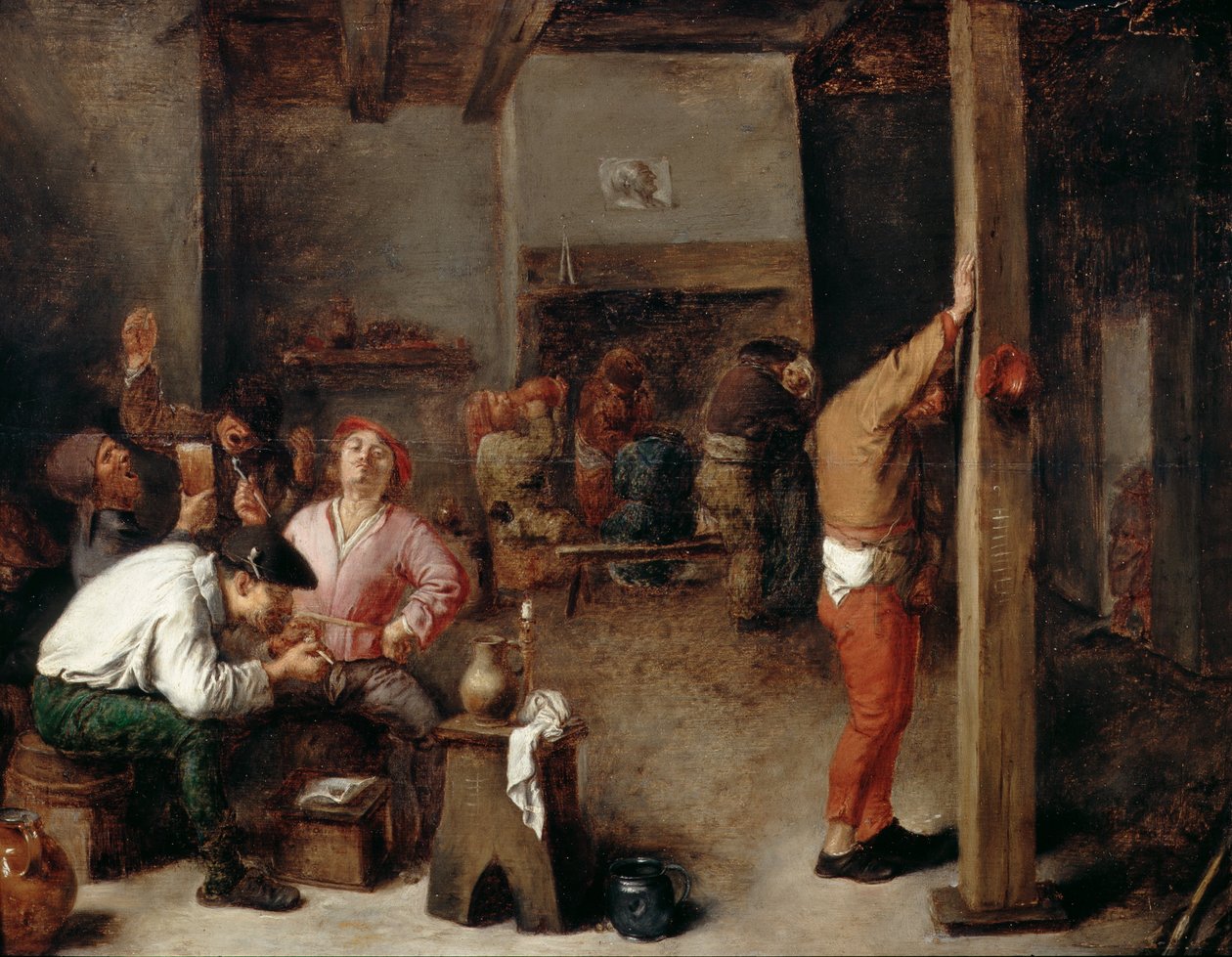 Interiör i en krog av Adriaen Brouwer