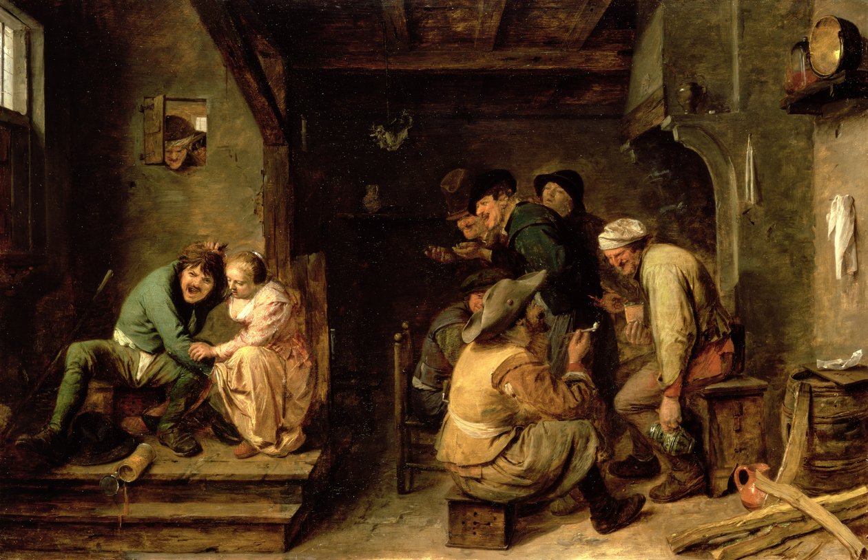 Tavern Scene, ca 1635 (olja på ek) av Adriaen Brouwer