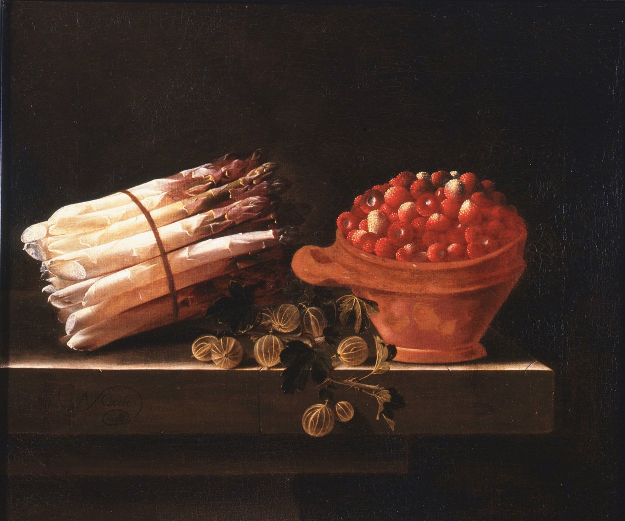stilleben frukter av Adrian Coorte