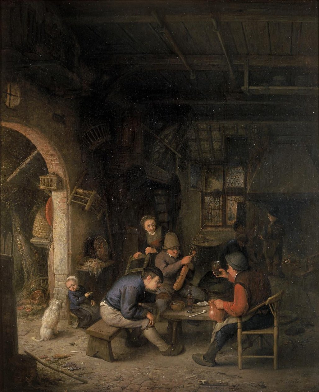 Peasants in an inn av Adriaen Jansz. van Ostade