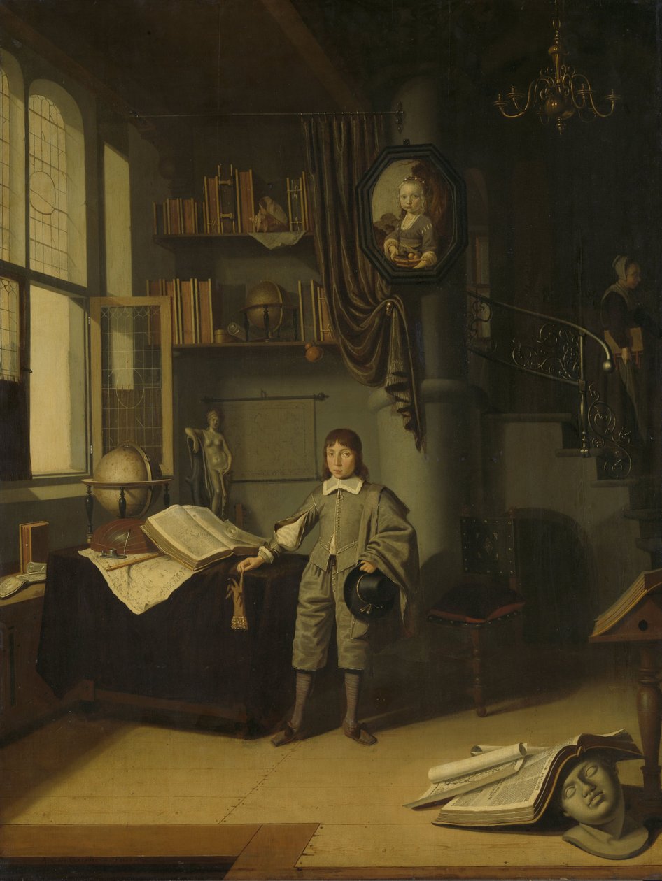 En ung man i en studie av Adriaen van Gaesbeeck