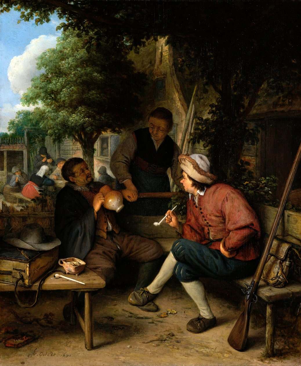 Resting travellers av Adriaen Jansz. van Ostade