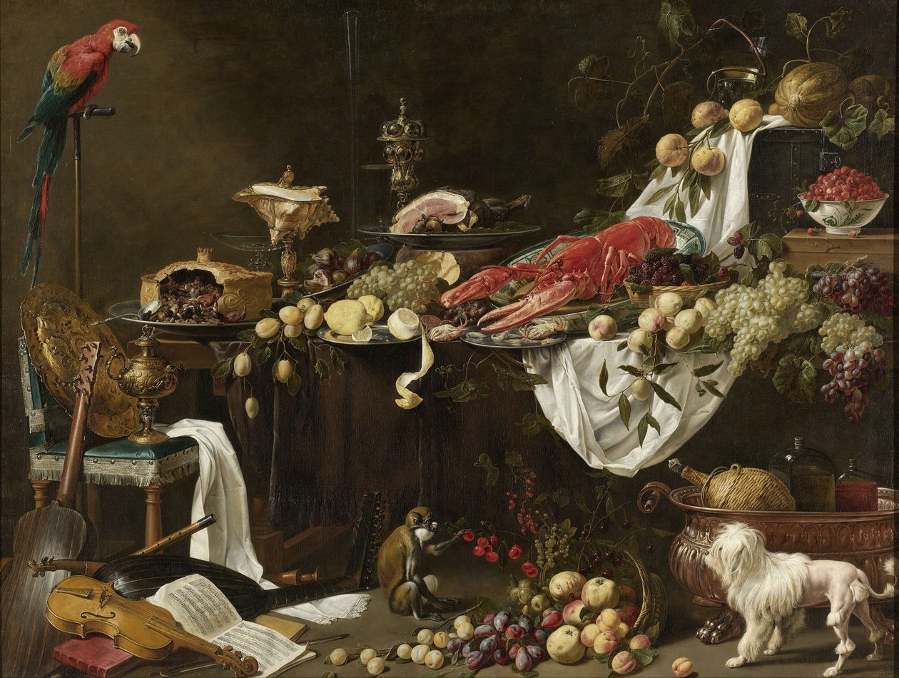 Bankett stilleben av Adriaen van Utrecht