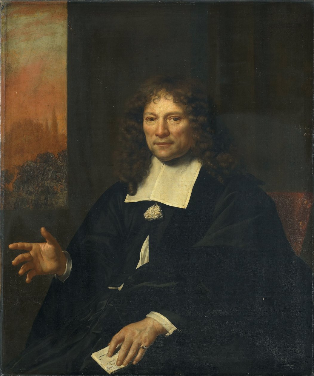 Porträtt av Daniel Nielius (1610-1689) av Adriaen Backer