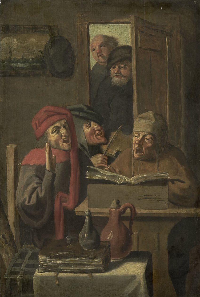 Musikkompani av Adriaen Brouwer (manner of)