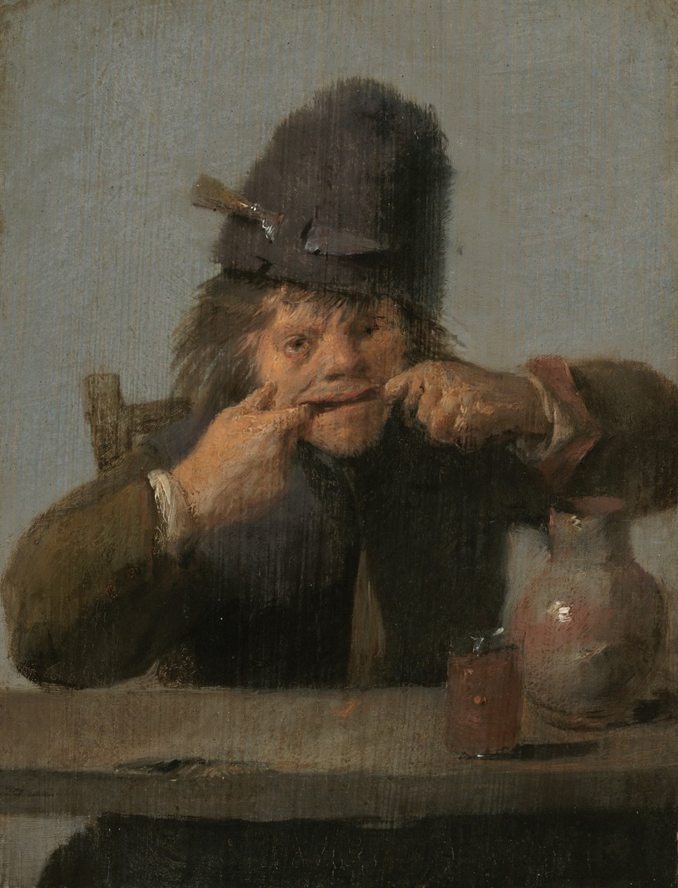 Ungdom som gör ett ansikte, c. 16321635. av Adriaen Brouwer