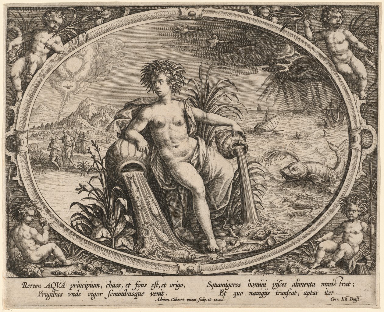 Aqua (vatten) av Adriaen Collaert