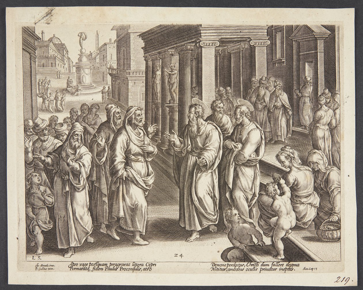 Elymas förblindande av Adriaen Collaert