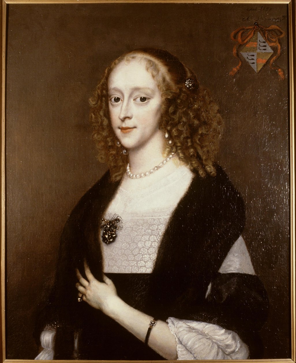 Porträtt av Wendela Bicker (1636-1668) av Adriaen Hanneman