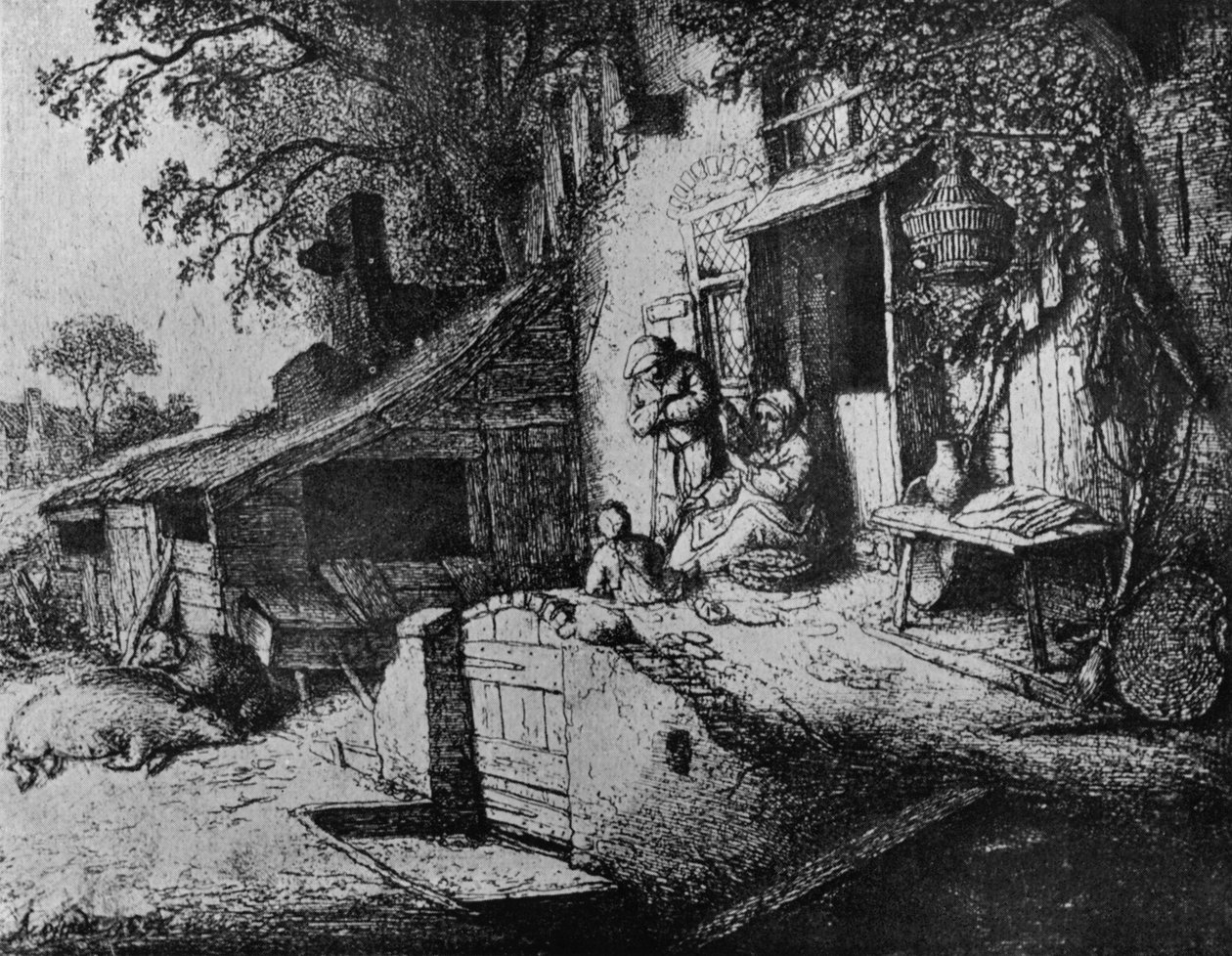 En kvinna som snurrar, 1652 av Adriaen Jansz. van Ostade