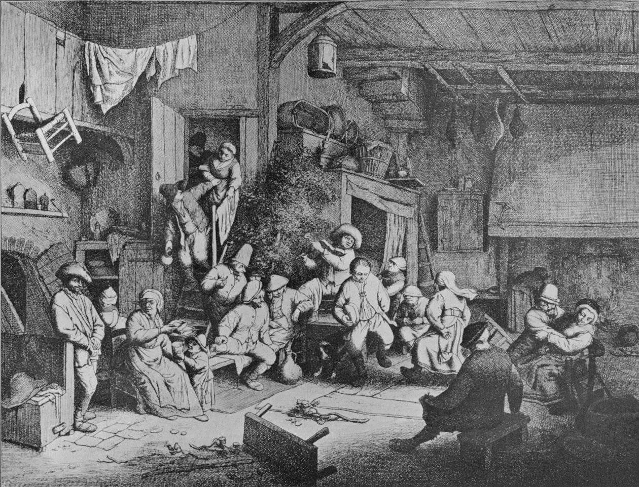 Dansa på en krog, 1652 av Adriaen Jansz. van Ostade