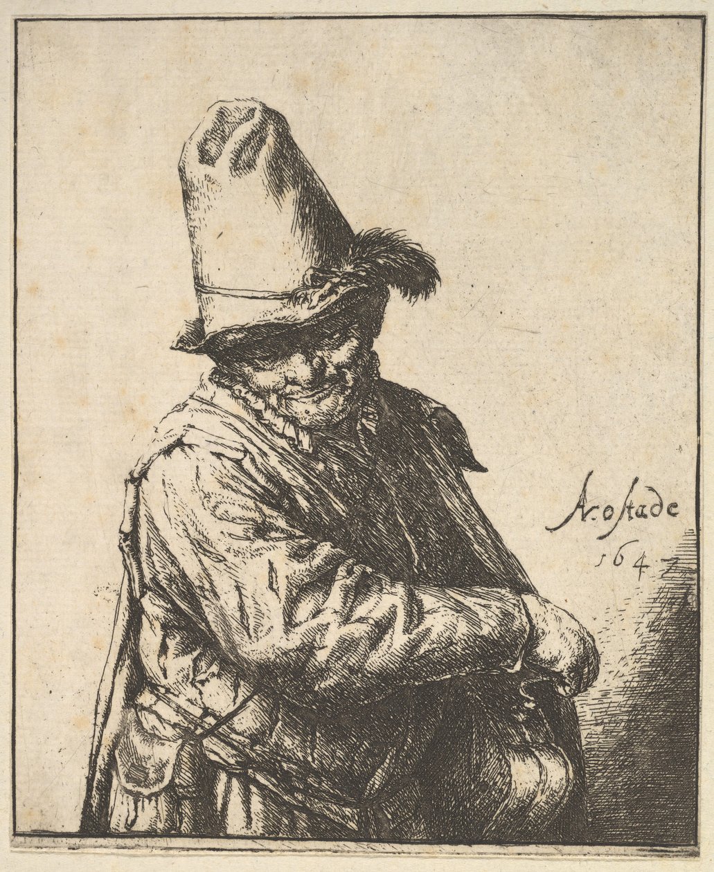 Hurdy Gurdy Man, 1647. av Adriaen Jansz. van Ostade