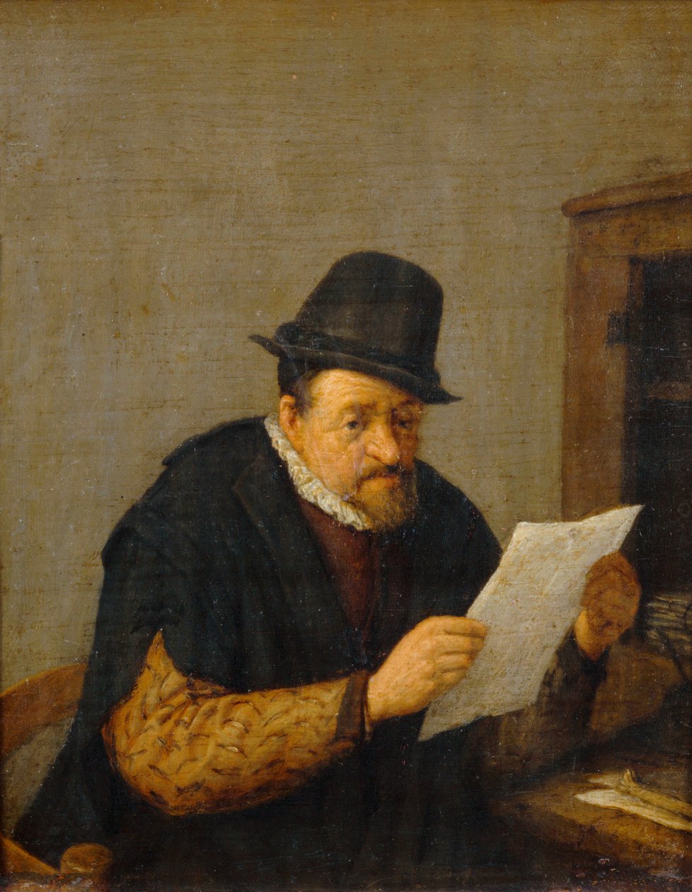 Läser... av Adriaen Jansz. van Ostade