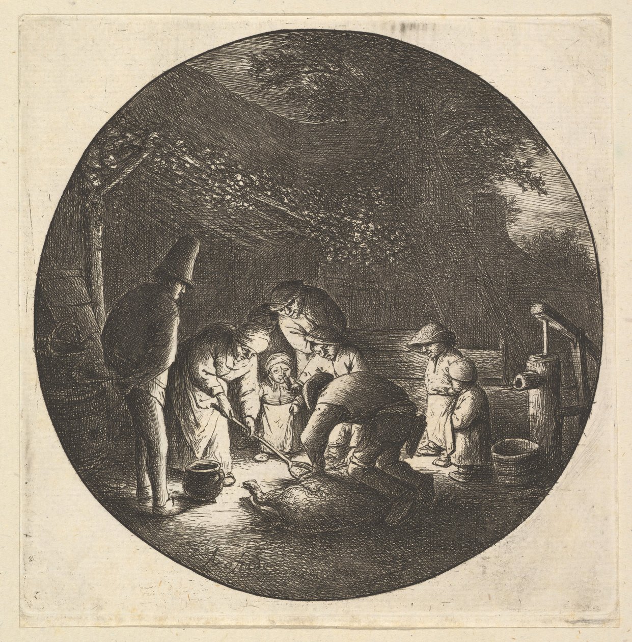 Fläskslagare, 1610-85. av Adriaen Jansz. van Ostade