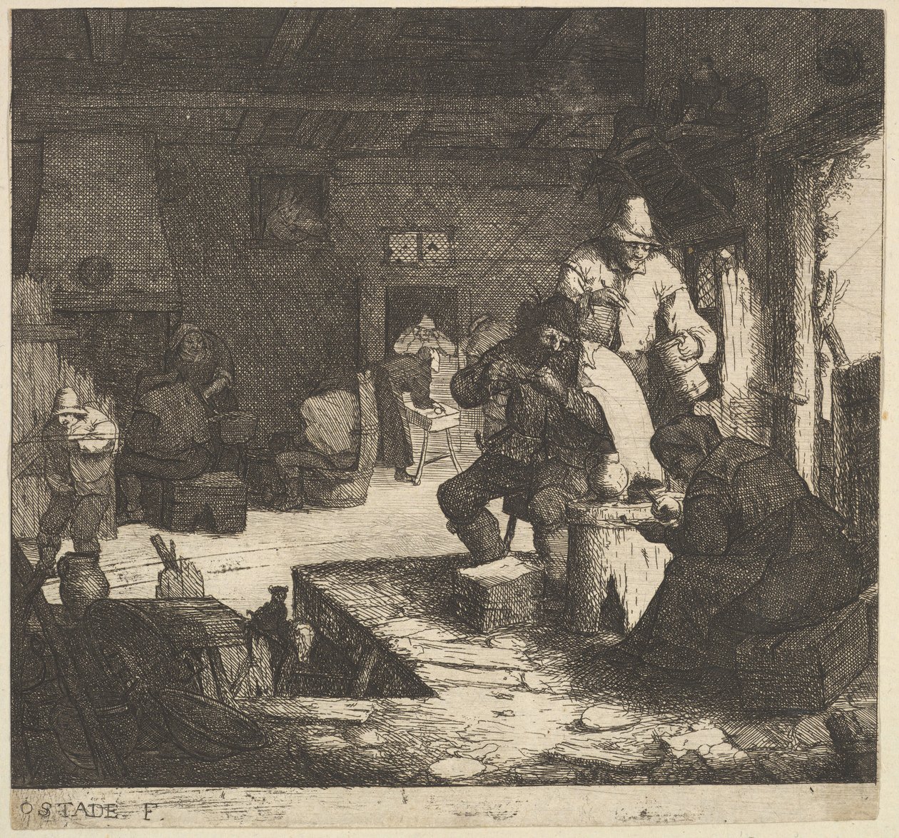 Rökare på Värdshuset, 1610-85. av Adriaen Jansz. van Ostade
